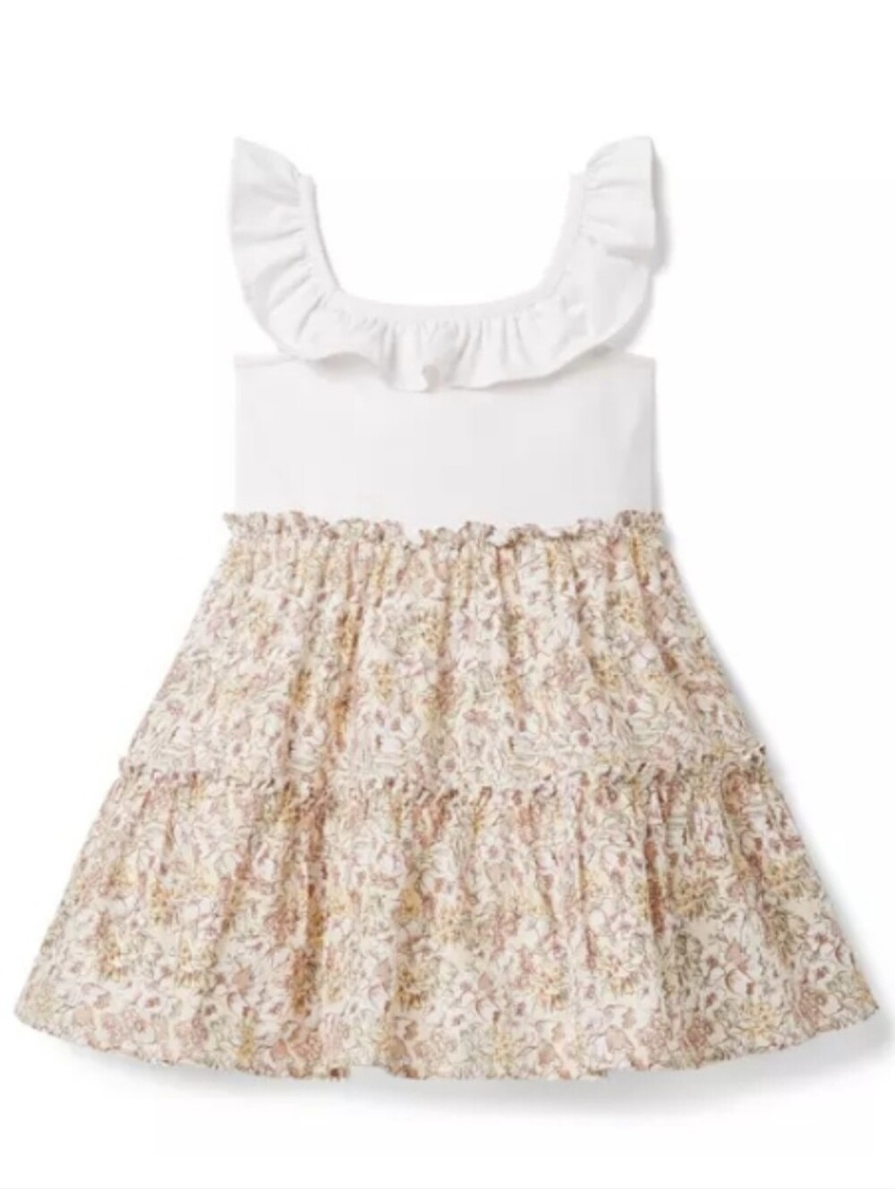 Janie and Jack floral ruffle tiered dress size 6yr